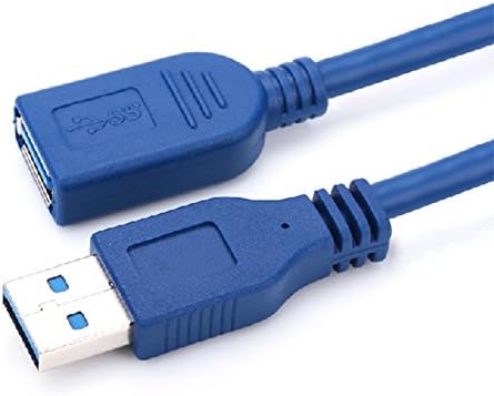 Bluwee USB 3.0 כבל הרחבה -2 רגל-A-male ל- A-femואיים [כחול נקבה מכוסה מלא]